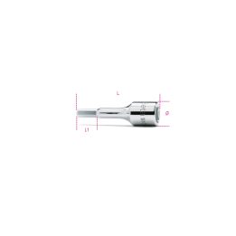 Beta 910ME 4 Chiavi a bussola a mano maschio esagonale con attacco quadro femmina 3/8" cromate 009100504