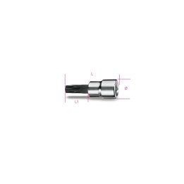 Beta 910PT 40 Chiavi a bussola a mano a giravite per viti con impronta pentalobata con attacco quadro femmina 3/8" cromate - ins