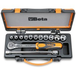 Beta 920A/C11 Assortimento di 11 chiavi a bussola a mano esagonali e 2 accessori in cassetta di lamiera 009200921