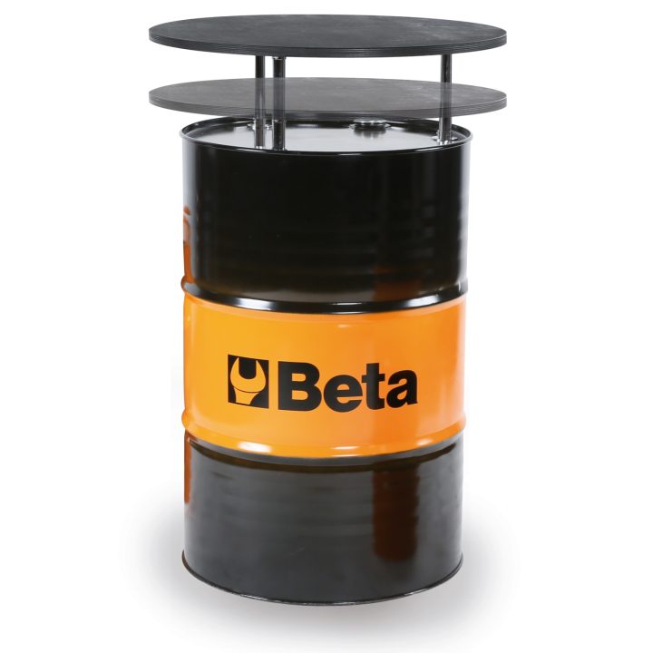Beta 9565T Tavolo in lamiera d’acciaio con piano in legno multistrato di betulla verniciato. 095650200