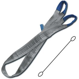Beta 8157 8-T4 Braca per sollevamento 4t grigio nastro piatto a due strati, asole rinforzate, poliestere alta tenacità (PES) 081