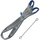 Beta 8157 8-T4 Braca per sollevamento 4t grigio nastro piatto a due strati, asole rinforzate, poliestere alta tenacità (PES) 081