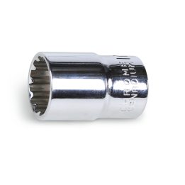 Beta 920U 15 Chiavi a bussola a mano con attacco quadro femmina 1/2" bocca multimpronta, cromate 009201715