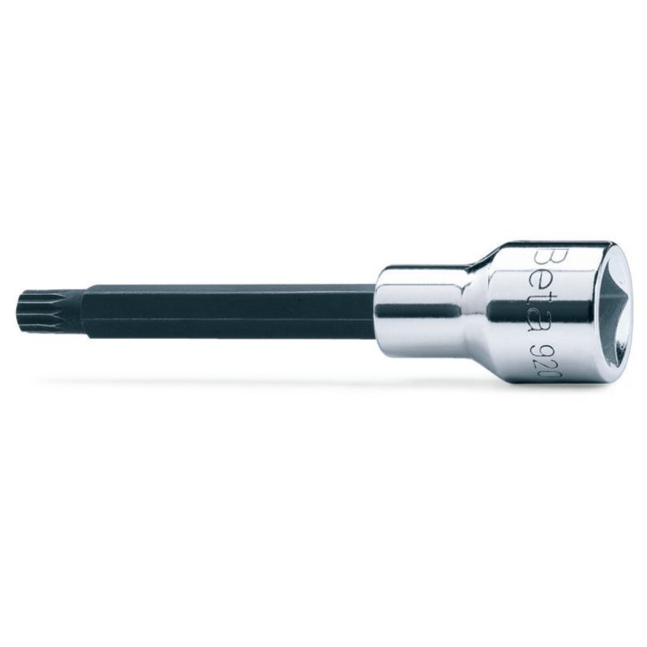 Beta 920XZN 10 Chiavi a bussola a mano maschio per viti con impronta XZN®, con attacco quadro femmina 1/2" cromate - inserti bru