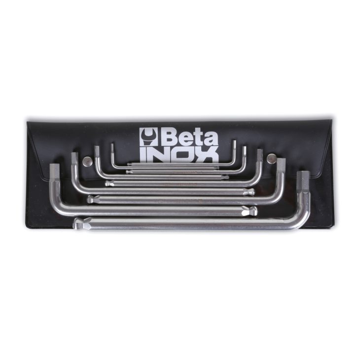 Beta 96BPINOX/B9 Serie di 9 chiavi maschio esagonali piegate in acciaio inossidabile, in busta 000961456
