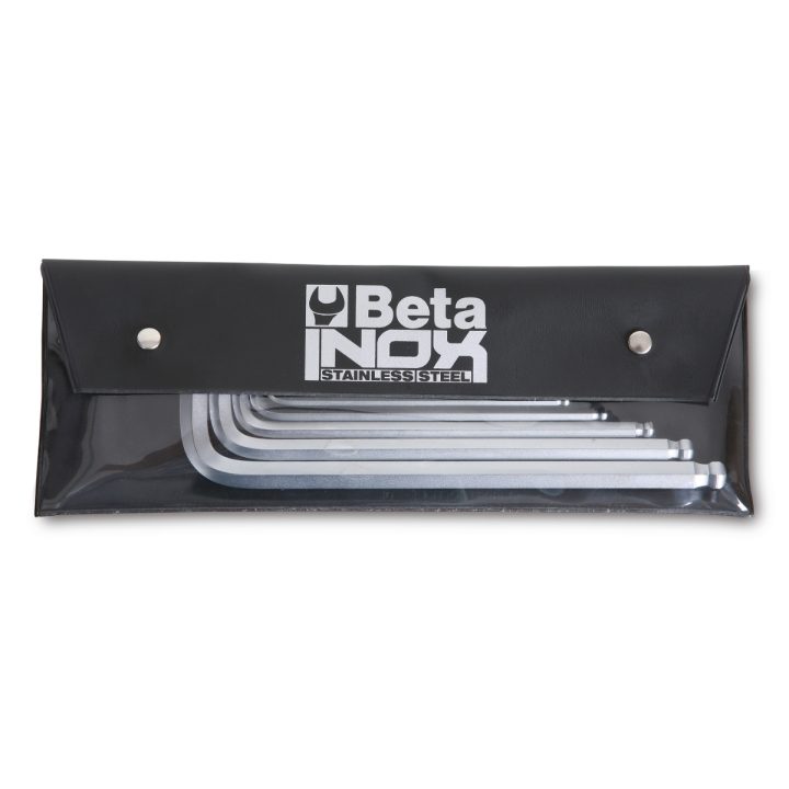 Beta 96BPINOX/B9 Serie di 9 chiavi maschio esagonali piegate in acciaio inossidabile, in busta 000961456