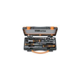 Beta 900/C13-8 Assortimento di 13 chiavi a bussola a mano esagonali e 8 accessori in cassetta di lamiera 009000954