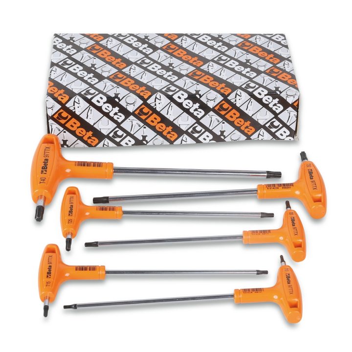 Beta 97TTX/S6 Serie di chiavi maschio piegate con impugnatura per viti con impronta Torx® cromate 000970791