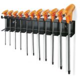 Beta 97TTX/SP11 Serie di 11 chiavi maschio piegate con impugnatura per viti con impronta Torx® con supporto 000970840