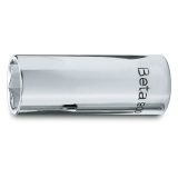 Beta 900L 8 Chiavi a bussola a mano con attacco quadro femmina 1/4", tipo lungo bocca esagonale, cromate 009000187