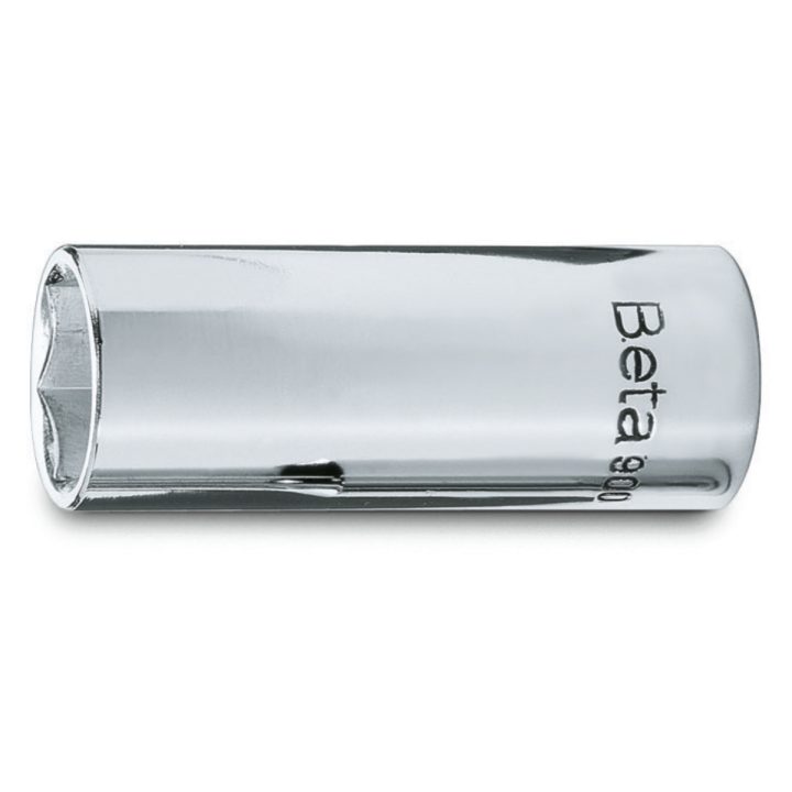 Beta 900L 8 Chiavi a bussola a mano con attacco quadro femmina 1/4", tipo lungo bocca esagonale, cromate 009000187
