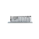 Beta 900L/SB13 Serie di chiavi a bussola a mano lunghe attacco quadro femmina 1/4" bocca esagonale, cromate 009000203