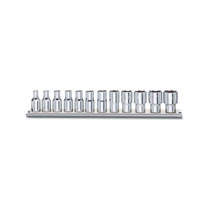 Beta 900MB/SB12 Serie di chiavi a bussola a mano attacco quadro femmina 1/4" bocca poligonale, cromate 009000179