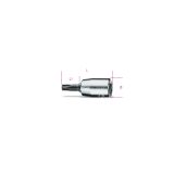 Beta 900TX 09 Chiavi a bussola a mano maschio per viti con impronta Torx® con attacco quadro femmina 1/4" cromate - inserti brun