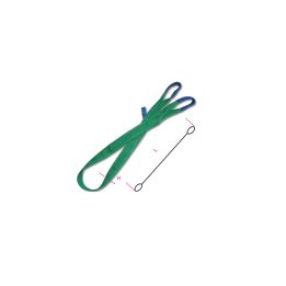 Beta 8153 4-T2 Braca per sollevamento 2t verde nastro piatto a due strati, asole rinforzate, poliestere alta tenacità (PES) 0815