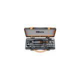 Beta 910AS/C13 Assortimento 13 chiavi a bussola a mano poligonali e 5 accessori in cassetta di lamiera 009100925