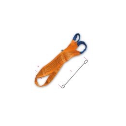 Beta 8161 12-T20 Braca per sollevamento arancio 10t nastro piatto a due strati, 20t nastro piatto a quattro strati, asole rinfor