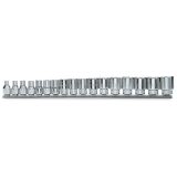 Beta 910B/SB17 Serie di 17 chiavi a bussola a mano bocca poligonale (art. 910B) 009100130