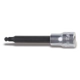 Beta 910BP 4L Chiavi a bussola a mano maschio esagonale con estremità sferica con quadro femmina da 3/8" cromate - inserti bruni