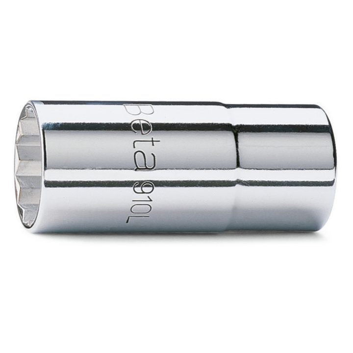 Beta 910BL 15 Chiavi a bussola a mano con attacco quadro femmina 3/8", tipo lungo bocca poligonale, cromate 009100315
