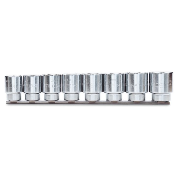 Beta 920A/SB8 Serie di 8 chiavi a bussola a mano bocca esagonale (art. 920A) su supporto 009200042