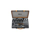 Beta 920B/C33 20 chiavi a bussola a mano esagonali, 13 a giravite e 5 accessori in cassetta di lamiera 009200986