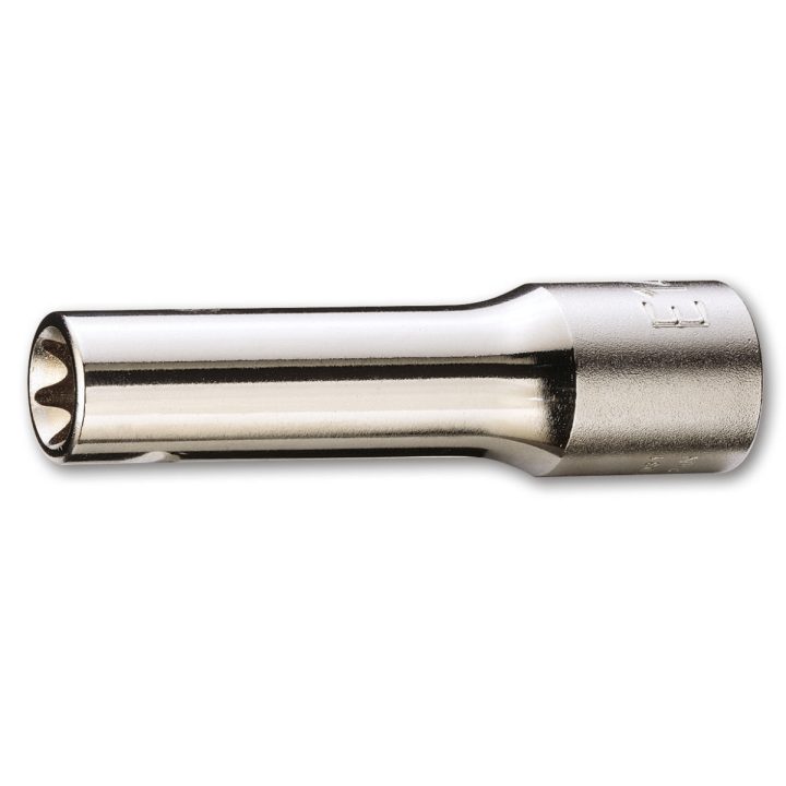 Beta 920FTX-L 18 Chiavi a bussola a mano per viti con profilo Torx® con attacco quadro 1/2" tipo lungo, cromate 009200404