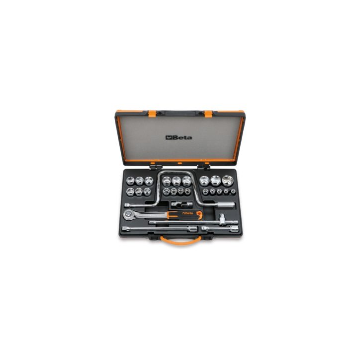 Beta 920A/C21 Assortimento di 21 chiavi a bussola a mano esagonali e 6 accessori in cassetta di lamiera 009200952