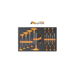 Beta M60MH Vassoio morbido in EVA con chiavi Torx®, esagonali piegate e chiavi a bussola. 024500072