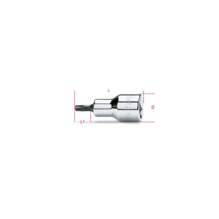 Beta 920RTX 30 Chiavi a bussola a mano maschio per viti con impronta Tamper Resistant Torx®, con attacco quadro femmina 1/2" cro