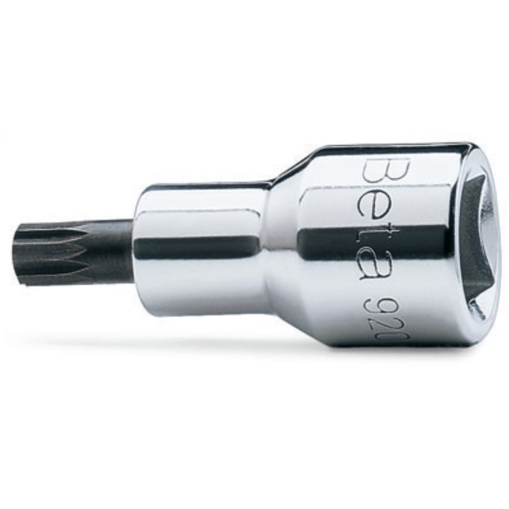 Beta 920XZN 9L Chiavi a bussola a mano maschio per viti con impronta XZN®, con attacco quadro femmina 1/2" cromate - inserti bru