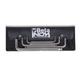 Beta 96BPINOX/B6 Serie di 6 chiavi maschio esagonale piegate con estremità sferica, in acciaio inossidabile, in busta 000961455