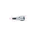 Beta 920LP 1,6X9 Chiavi a bussola a mano a giravite per viti con intaglio con attacco quadro 1/2" cromate - inserti bruniti 0092