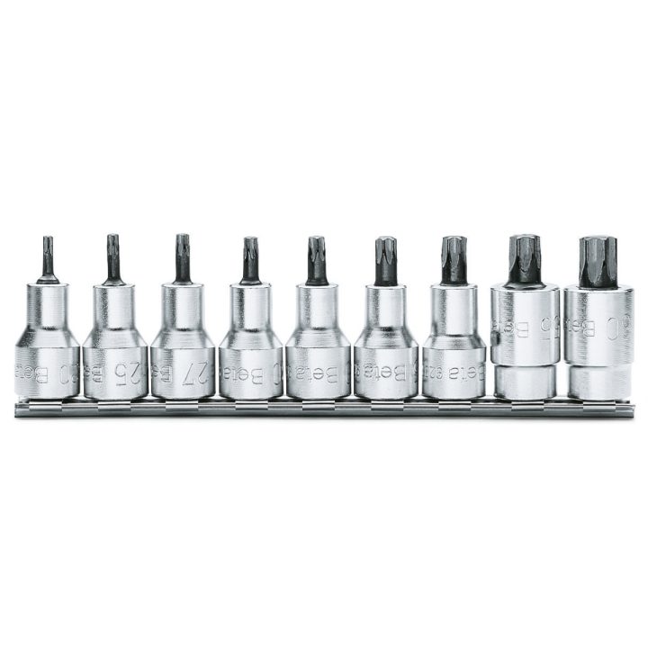 Beta 920TX/SB9 Serie di 9 chiavi a bussola maschio per viti con impronta Torx® (art. 920TX) su supporto 009200532