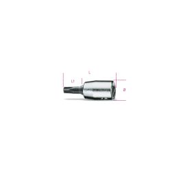 Beta 900TX 15 Chiavi a bussola a mano maschio per viti con impronta Torx® con attacco quadro femmina 1/4" cromate - inserti brun