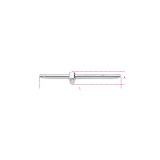 Beta 910/42 Quadro maschio 3/8" con spina scorrevole cromato 009100854