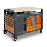Beta RSC28-A Carrello SuperTank con piano di lavoro in legno e 10 cassetti 028003007