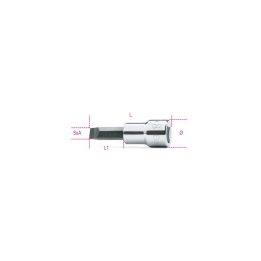 Beta 910LP 1,6X9 Chiavi a bussola a mano a giravite per viti con intaglio con attacco quadro 3/8" cromate - inserti bruniti 0091