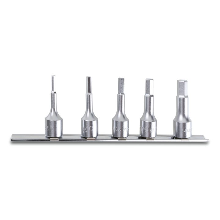 Beta 910ME/SB5 Serie di 5 chiavi a bussola maschio esagonale (art. 910ME) su supporto 009100515