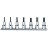 Beta 910PE/SB7 Serie di 7 chiavi a bussola maschio esagonale (art. 910PE) su supporto 009100503