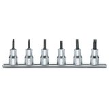 Beta 910TX/SB6 Serie di 6 chiavi a bussola maschio per viti con impronta Torx® (art. 910TX) su supporto 009100530