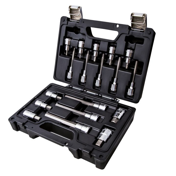 Beta BW 923E-PE/C18 Assortimento di 18 chiavi a bussola per viti con impronta esagonale in cassetta di plastica 009236028