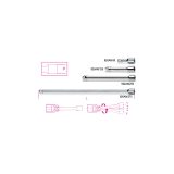 Beta 920AN/250 Prolunghe a mano con attacchi quadri maschio e femmina 1/2" angolari, cromate 009200835