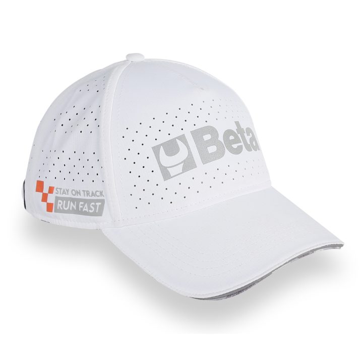 Beta 9525WB Cappellino Beta da baseball bianco con visiera curva 095251032