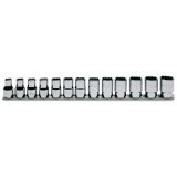 Beta 920B/SB13 Serie di 13 chiavi a bussola a mano bocca poligonale (art. 920B) su supporto 009200140