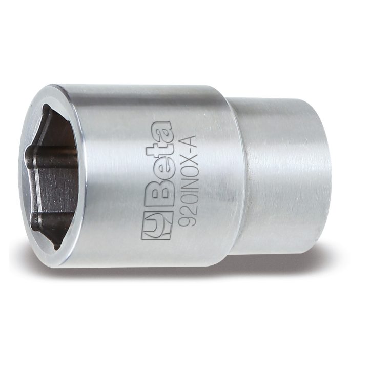 Beta 920INOX-A 14 Chiavi a bussola con attacco quadro femmina 1/2" bocca esagonale, in acciaio inossidabile 009203014