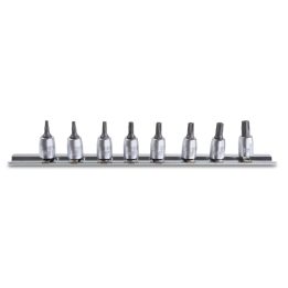 Beta 900TX/SB8 Serie di 8 chiavi a bussola maschio per viti con impronta Torx (art. 900TX) su supporto 009000730