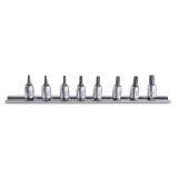 Beta 900TX/SB8 Serie di 8 chiavi a bussola maschio per viti con impronta Torx (art. 900TX) su supporto 009000730