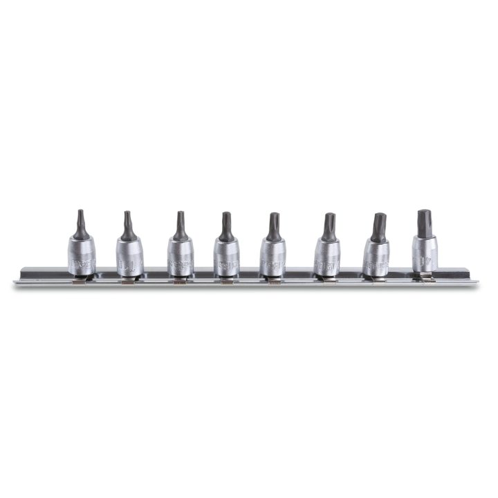 Beta 900TX/SB8 Serie di 8 chiavi a bussola maschio per viti con impronta Torx (art. 900TX) su supporto 009000730