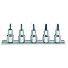 Beta 920RTX/SB5 Serie di 5 chiavi a bussola maschio per viti con impronta Tamper Resistant Torx® (art. 920RTX) su supporto 00920